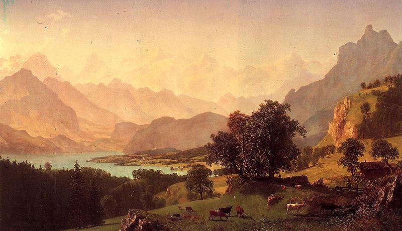 Albert Bierstadt Bernese Alps, oil on canvas Sweden oil painting art